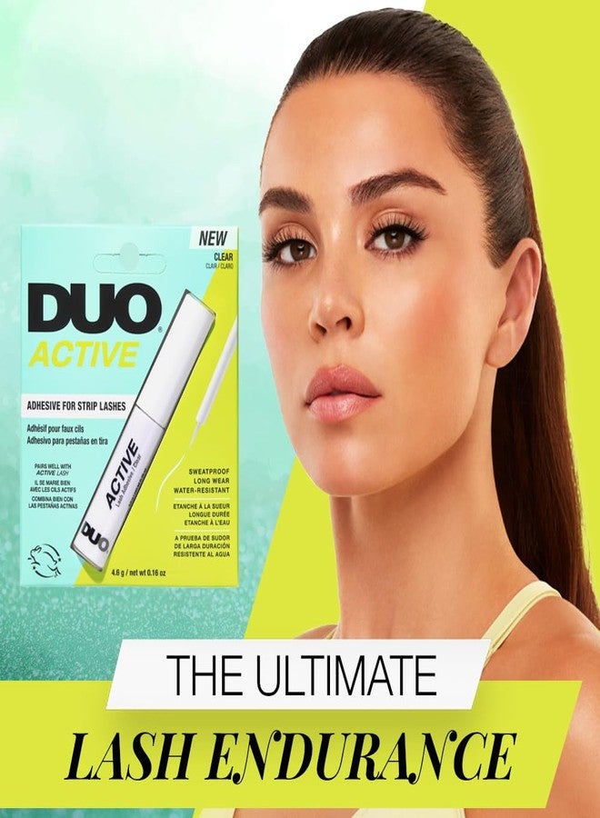 غراء الرموش الشفاف النشط من DUO – لاصق رموش سهل الاستخدام بالفرشاة للرموش الشريطية، سريع الجفاف، غراء رموش مقاوم للماء، 0.16 أونصة (4.6 غرام) - Image 3